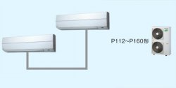 画像1: 東京・業務用エアコン　東芝　かべかけ　同時ツイン　ワイヤードリモコン　一発節電　AKRB16055A　P160（6馬力）　冷房専用　三相200V