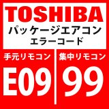 東芝　パッケージエアコン　エラーコード：E09 / 99　「内機・外機通信回路異常」（外気側検出）　【インターフェイス基板】