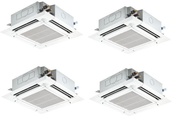 画像1: 東京・業務用エアコン　三菱　てんかせ4方向（ファインパワーカセット）ワイヤード　スリムER　同時フォー　PLZD-ERP280EF　280形（10馬力）　三相200V (1)