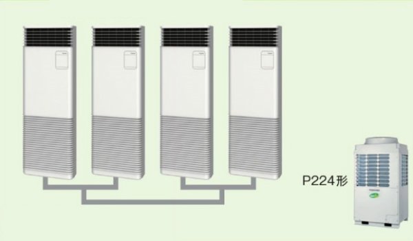 画像1: 東京・業務用エアコン　東芝　床置き　スタンドタイプ　同時ダブルツイン　AFSF22455B2　P224（8馬力）　スーパーパワーエコキュープ　三相200Ｖ (1)